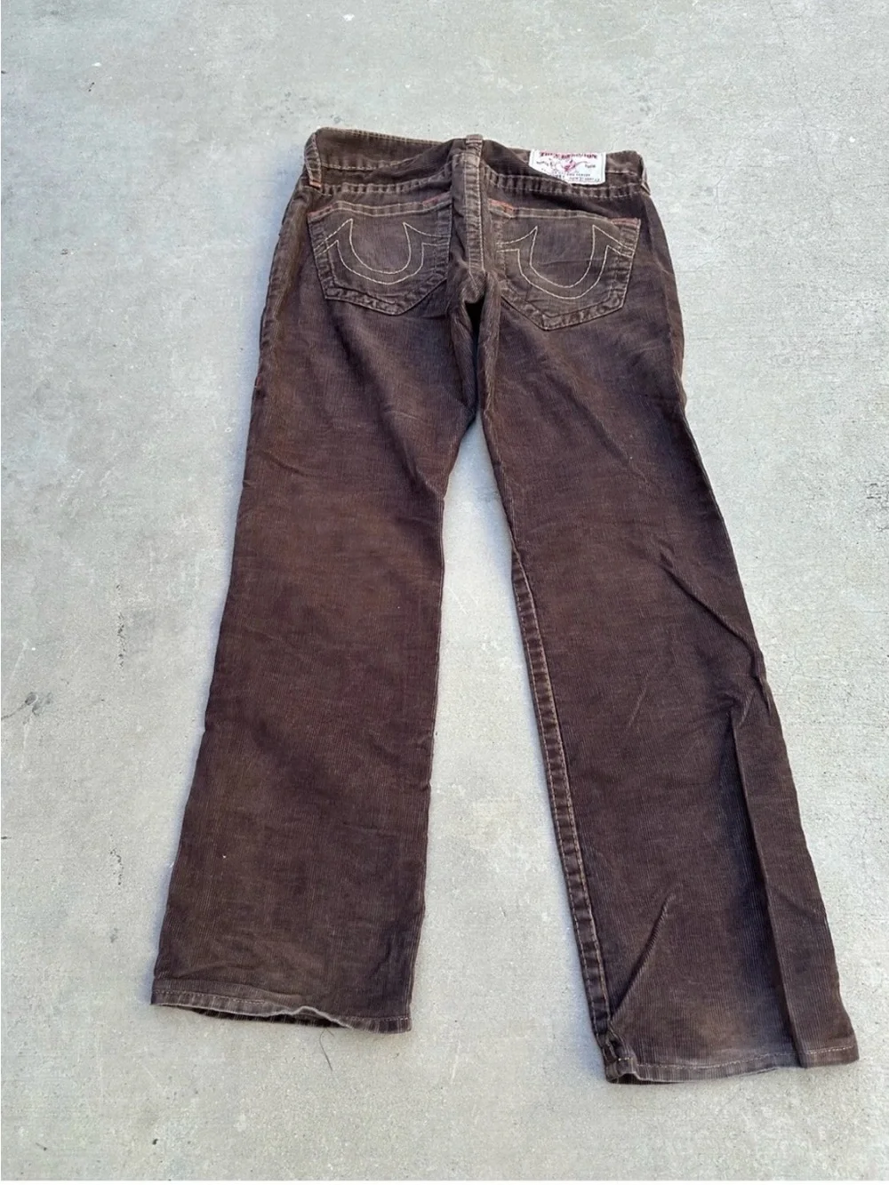 True Religion Bobby Men’s Vintage Classic Fit Corduroy Jeans Pants Brown ~Row 31
